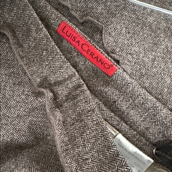 Luisa Cerano Chic Brown A-Line Women's flare wool blend  Skirt size 6 - Picture 11 of 14